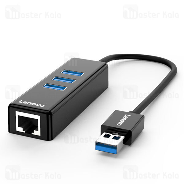 هاب 4 پورت لنوو Lenovo A625 4 in 1 USB HUB 3USB3.0 1Lan Port